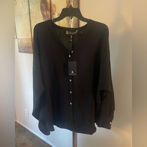 Jules & Leopold Sz 1X Black Blouse